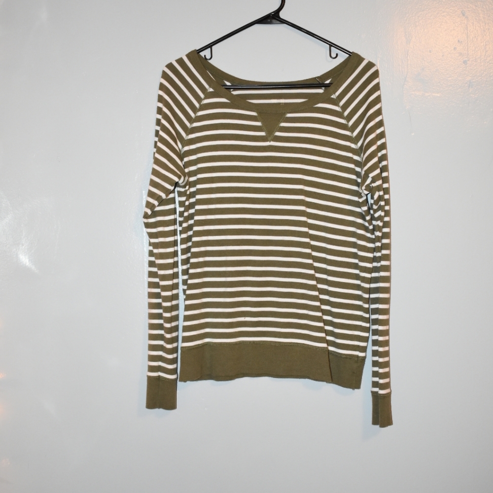 Striped green/white long sleeve